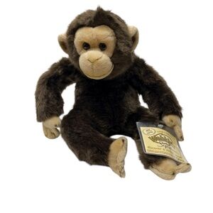 GANZ WEBKINZ Signature Chimpanzee Plush with Code Stuffed Animal Monkey Ape Toy